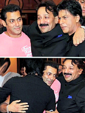 SRK-Sallu_Hug @ Baba Siddiqui's Iftaar