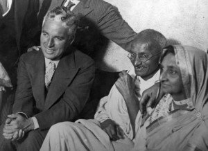 Mohandas Gandhi_Kasturba_Charlie Chaplin